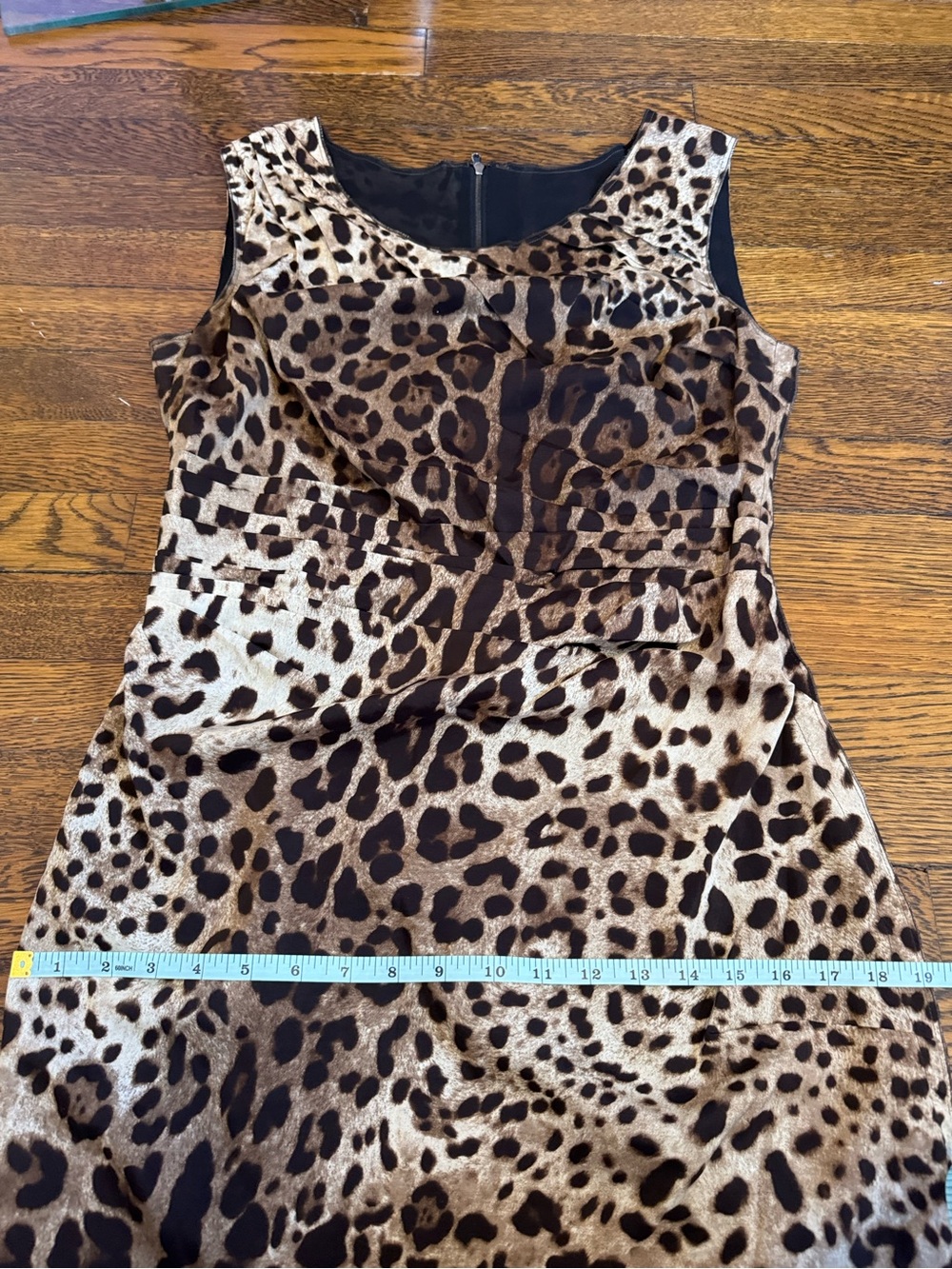 Dolce&Gabbana silk Leopard Print Sleeveless Sheath Dress - Brown IT 46 - Picture 14 of 14